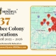 Fostoria News Map of honeybee colony relocations across Ohio and nearby states for 2025-2026.